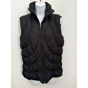 Nine West Vest Puffer Women’s Down Feather Pockets Black Size Medium M Winter